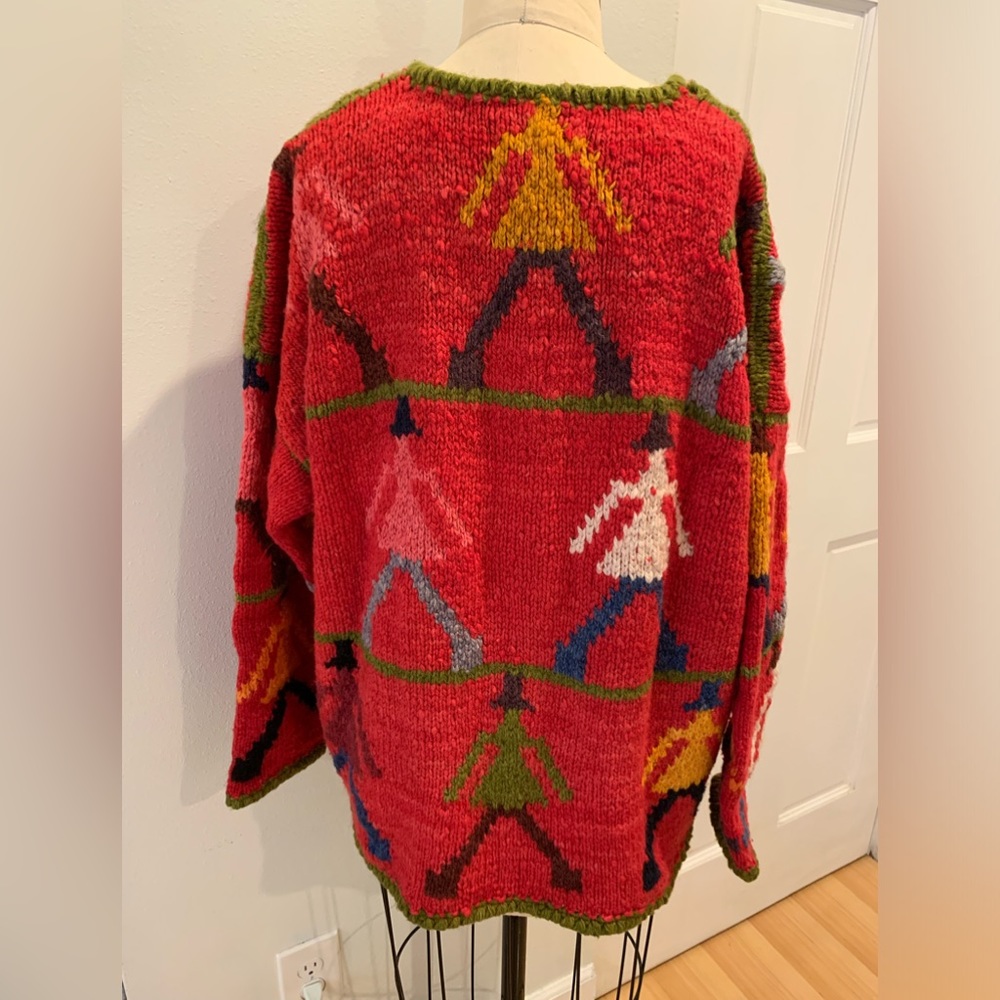 Colorful Geometric Patterned Cardigan - Picture 6 of 6